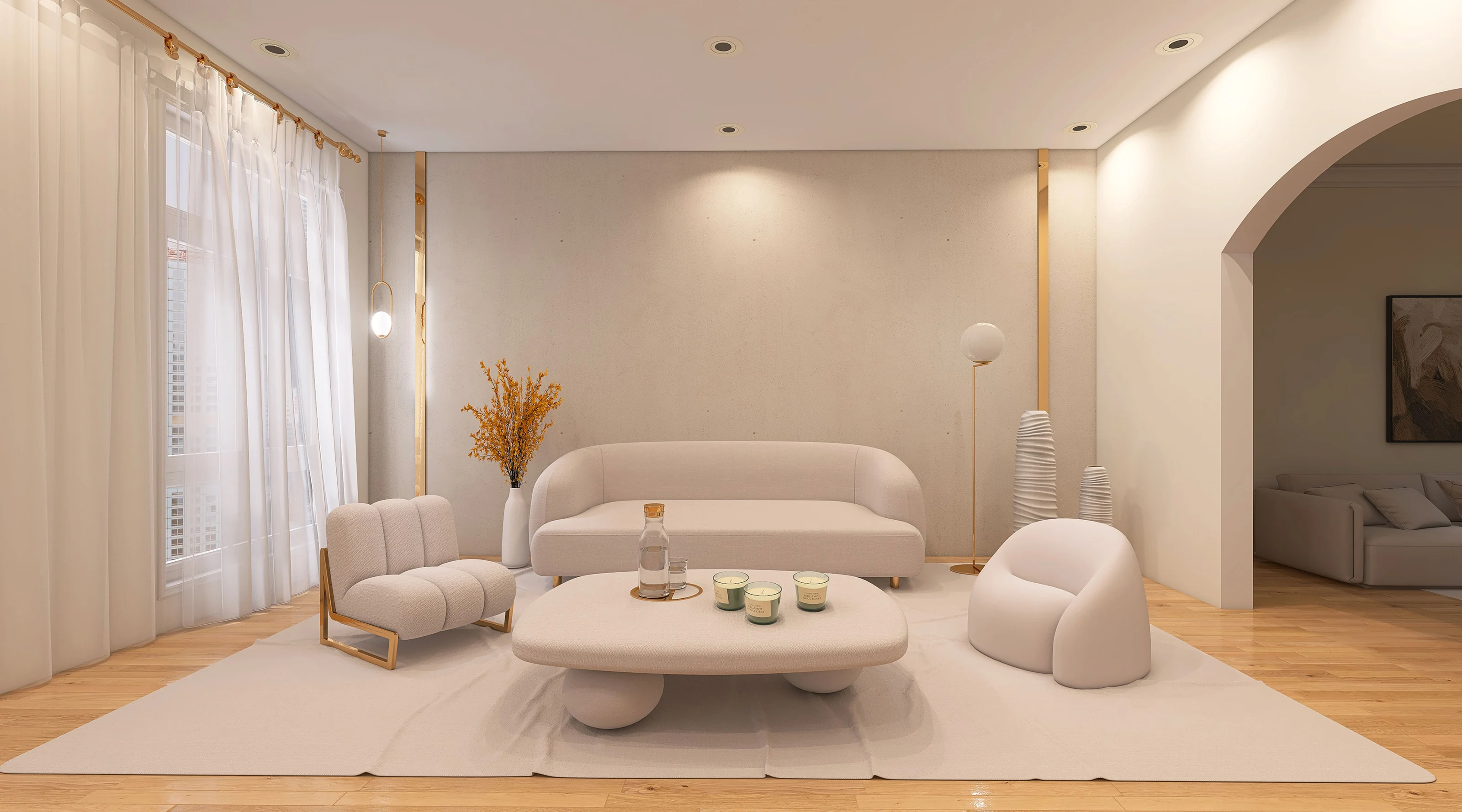 Muebles considerados. Espacios individuales.